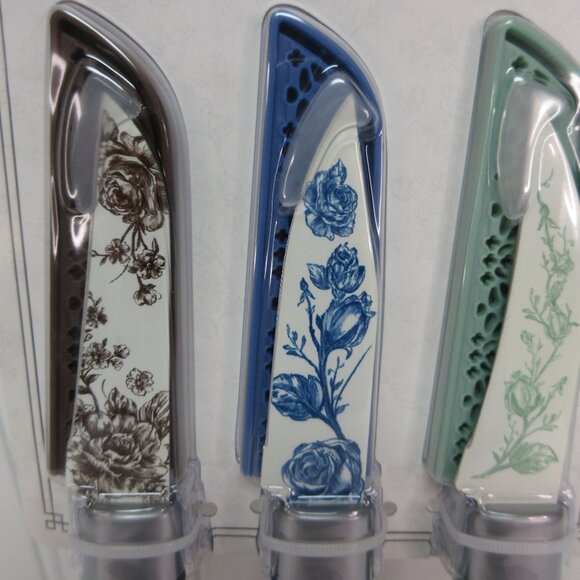 The Pioneer Woman Keepsake Floral 3-Piece Stainless Steel  Pioneer Woman Agatha Floral Paring Knife Set Stainless Steel Green Blue Brown 3p